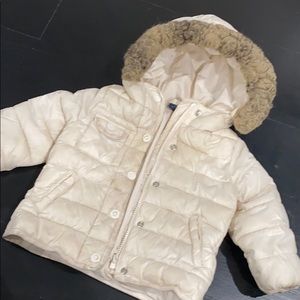 GAP Toddler Puffer Jacket in Bone